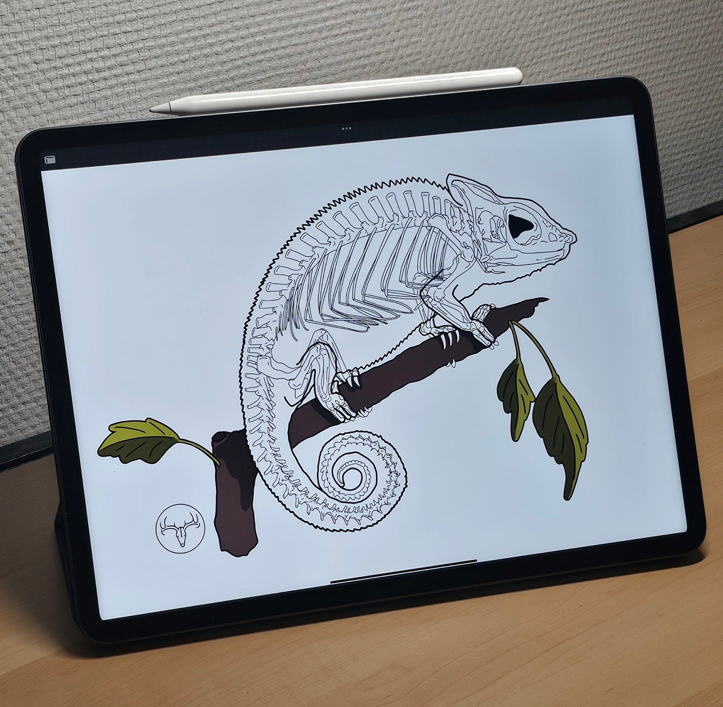 Poster Caméléon qualité musée en papier mat A3 (29.7 x 42 cm)