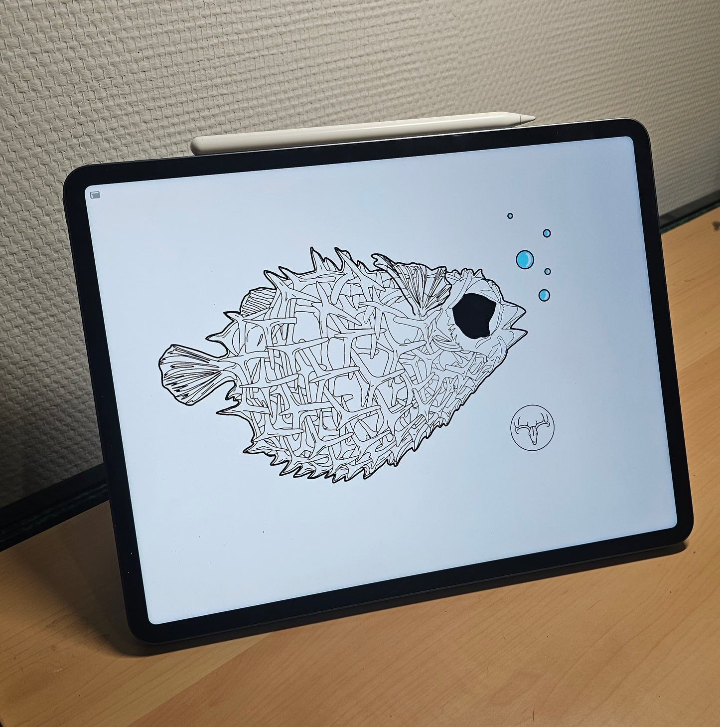 Bouteille d'eau Poisson Porc-épic acier inoxydable 483 ml (17 oz)